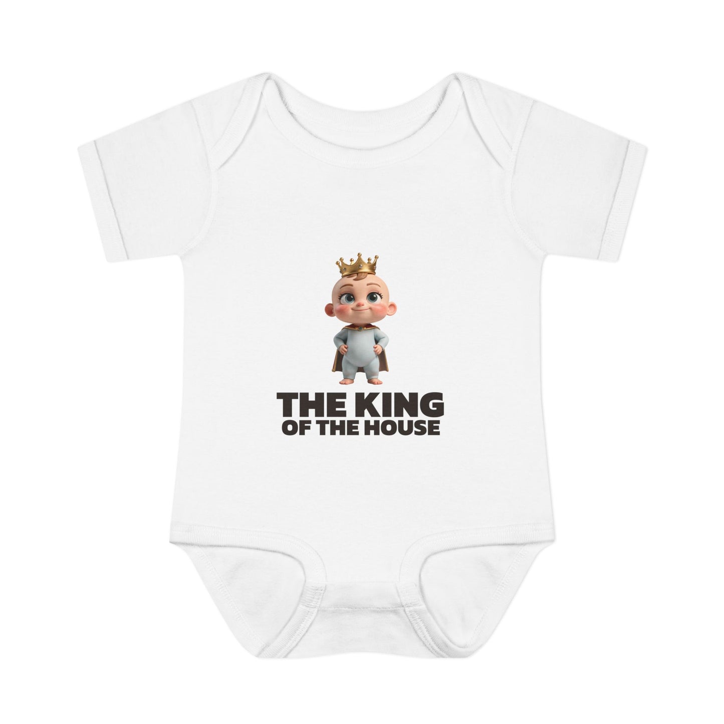 Baby Bodysuit — "The King of the House" Cute Crowned Baby Onesie