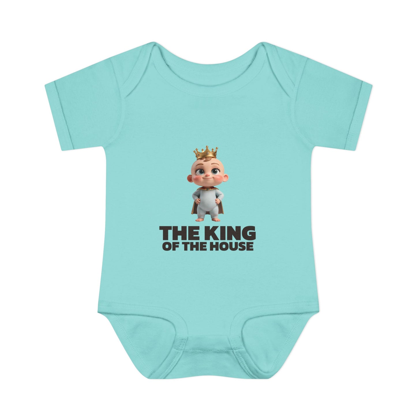 Baby Bodysuit — "The King of the House" Cute Crowned Baby Onesie