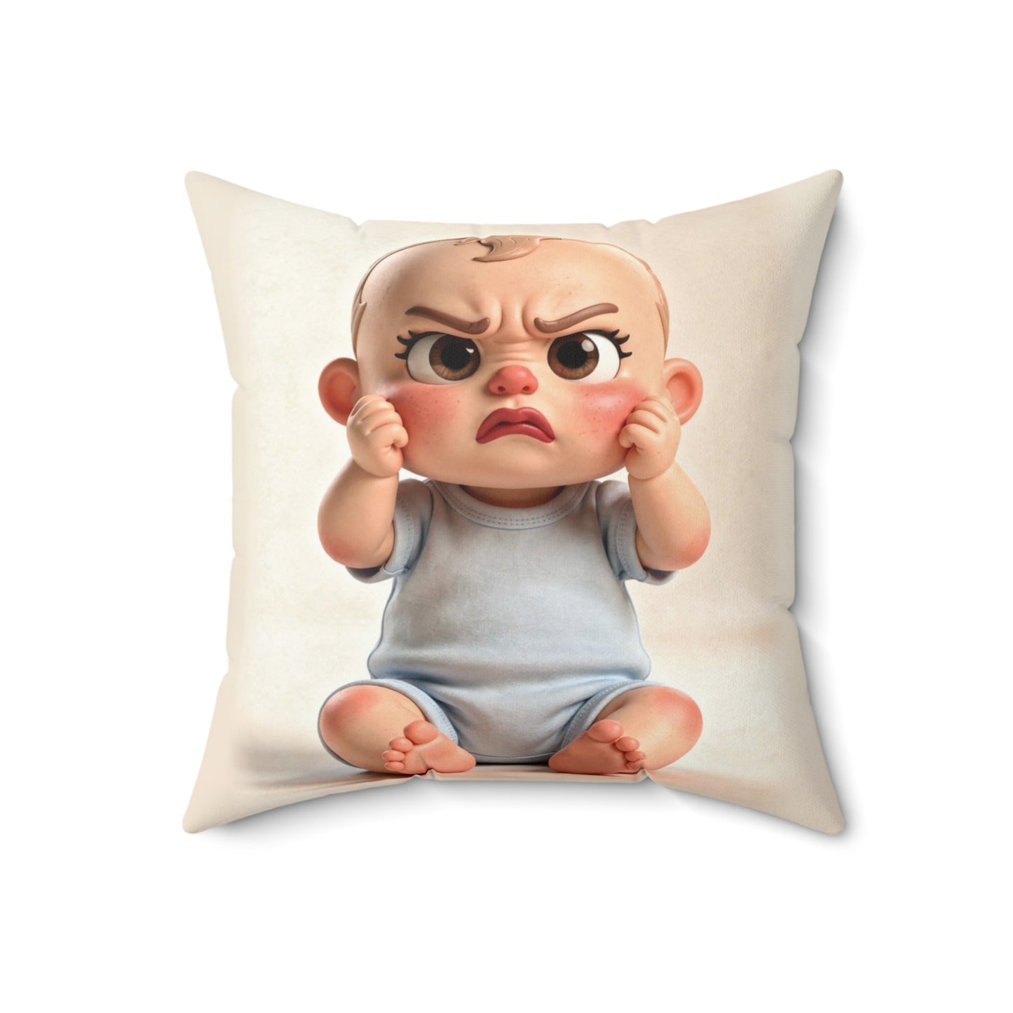 Nursery Pillow — "Born Cranky"
