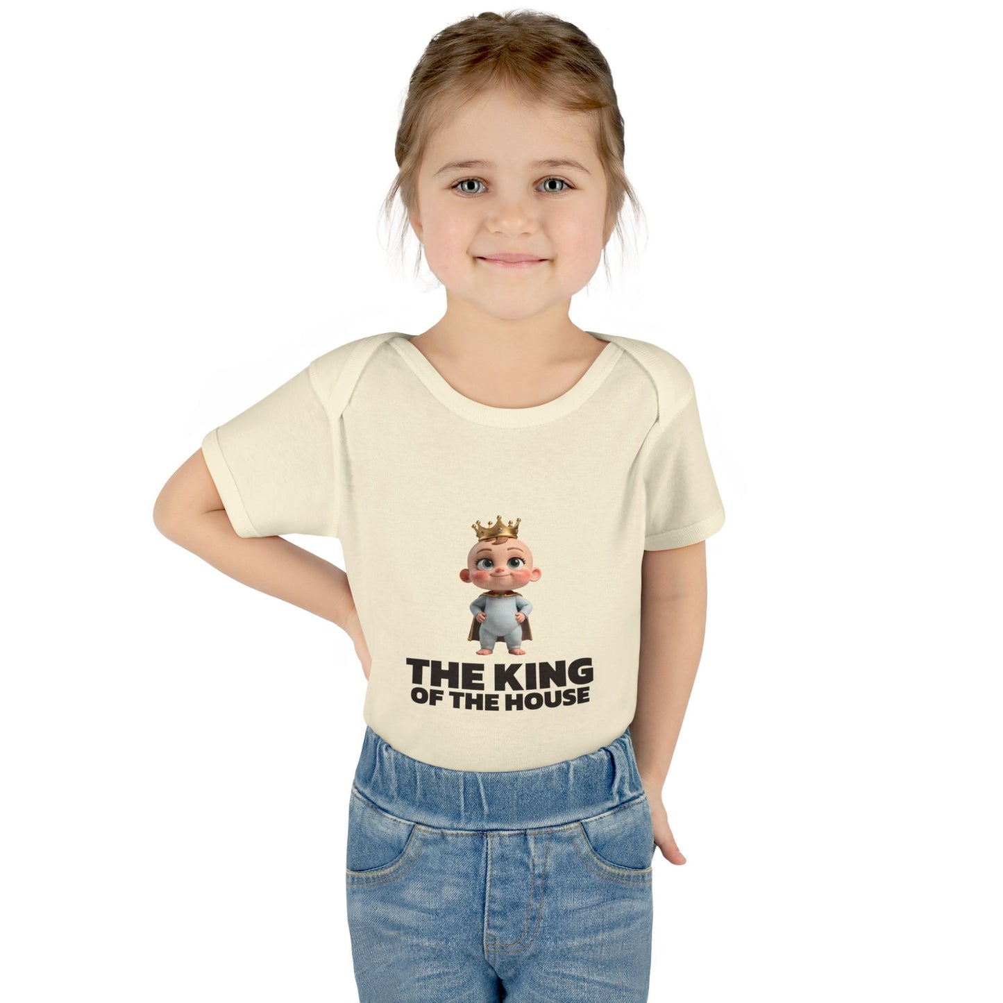 Baby Bodysuit — "The King of the House" Cute Crowned Baby Onesie