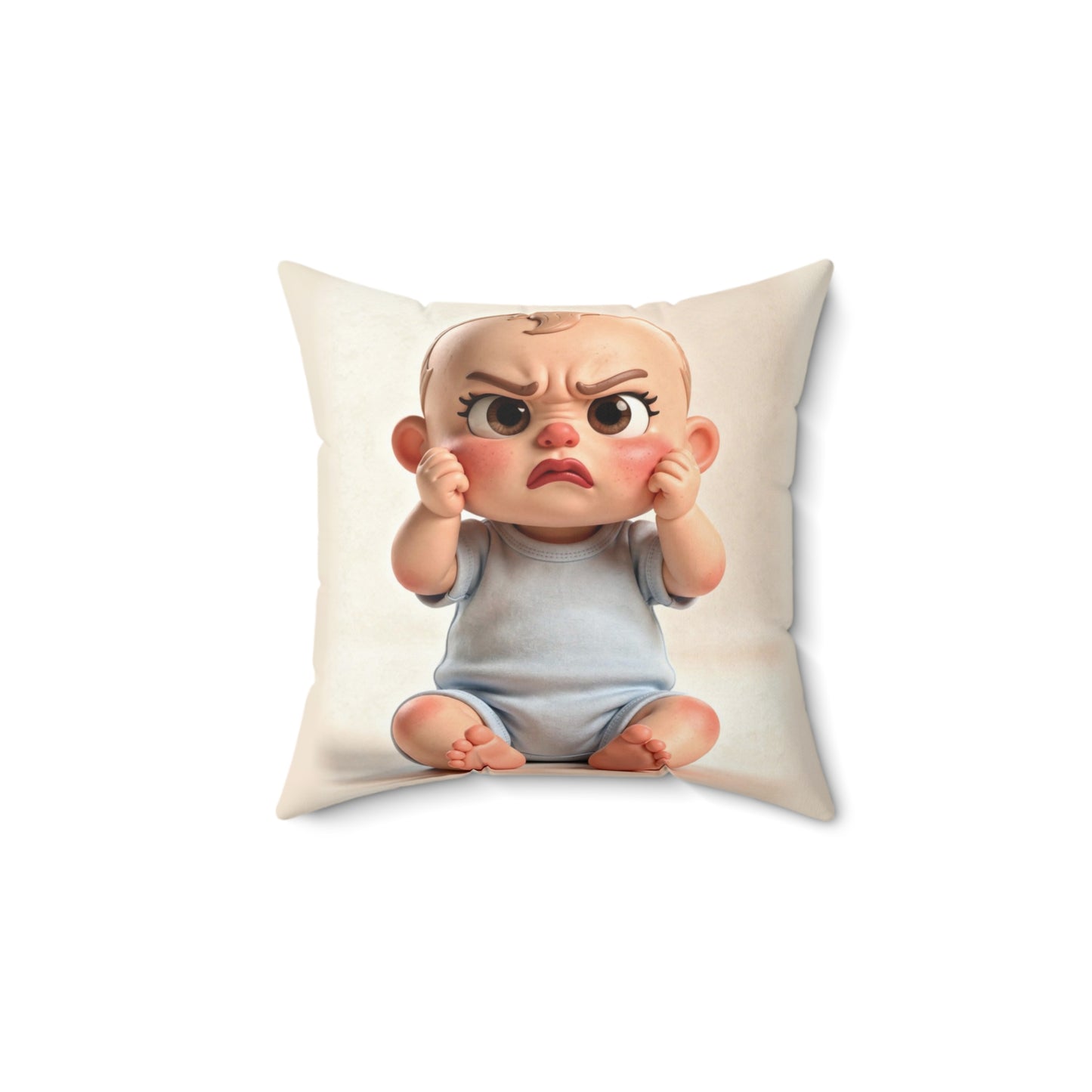Nursery Pillow — "Born Cranky"