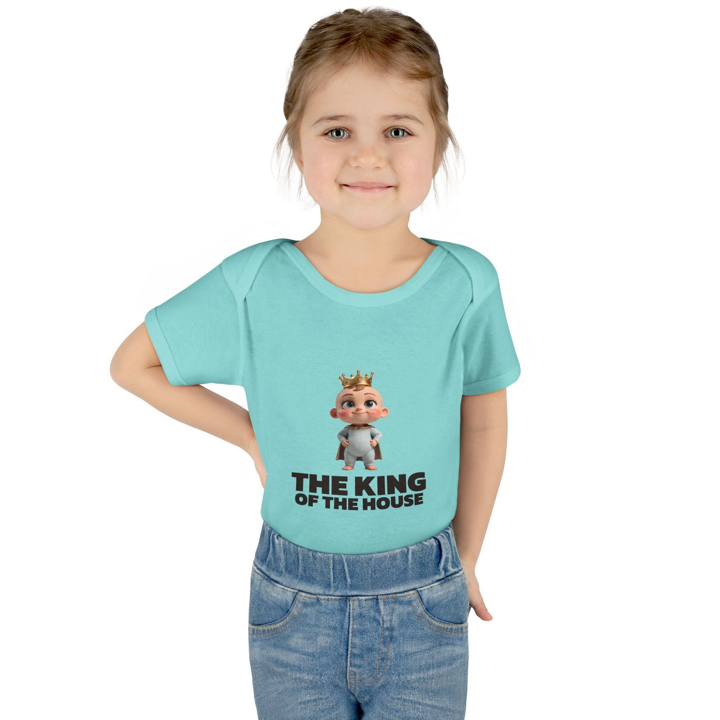 Baby Bodysuit — "The King of the House" Cute Crowned Baby Onesie