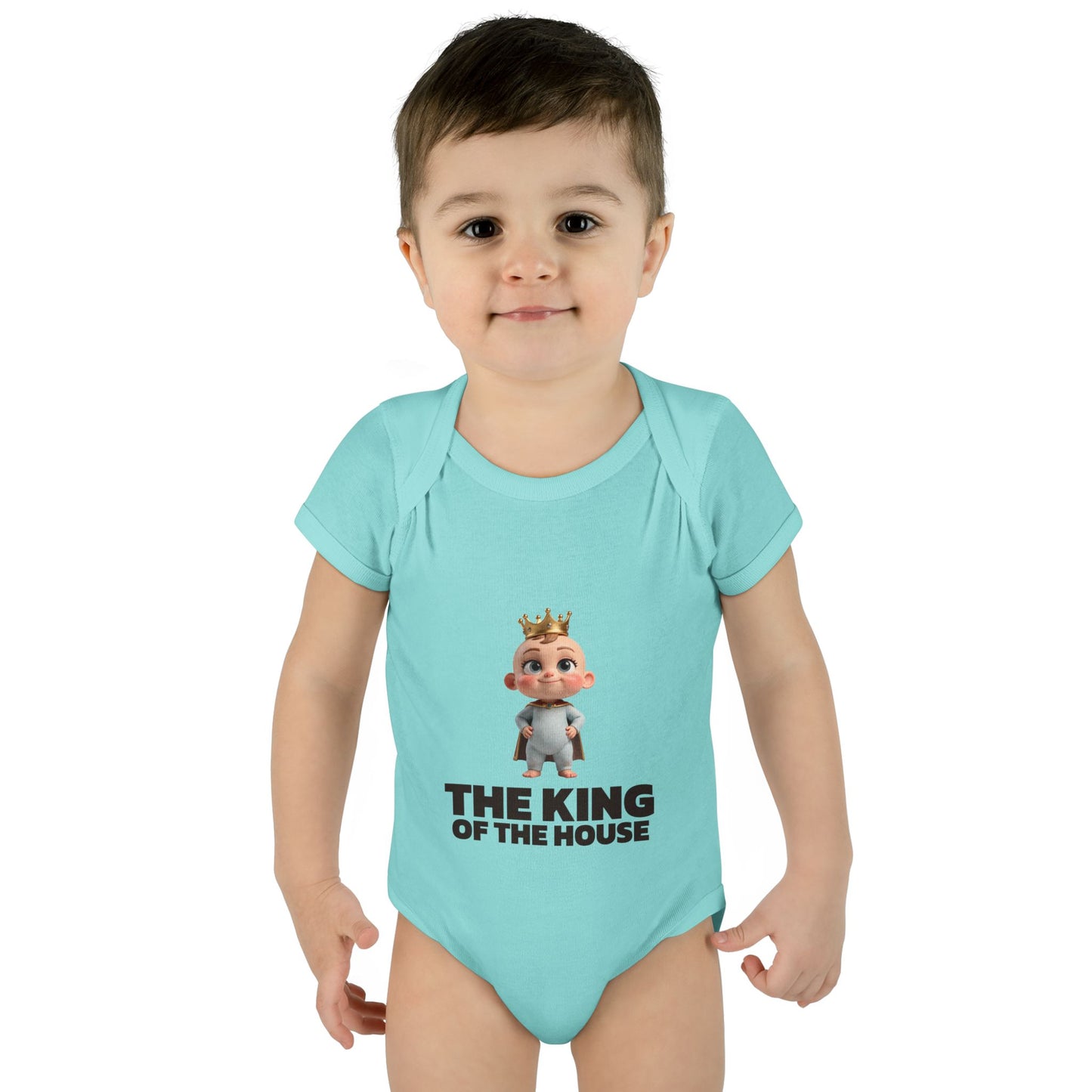 Baby Bodysuit — "The King of the House" Cute Crowned Baby Onesie