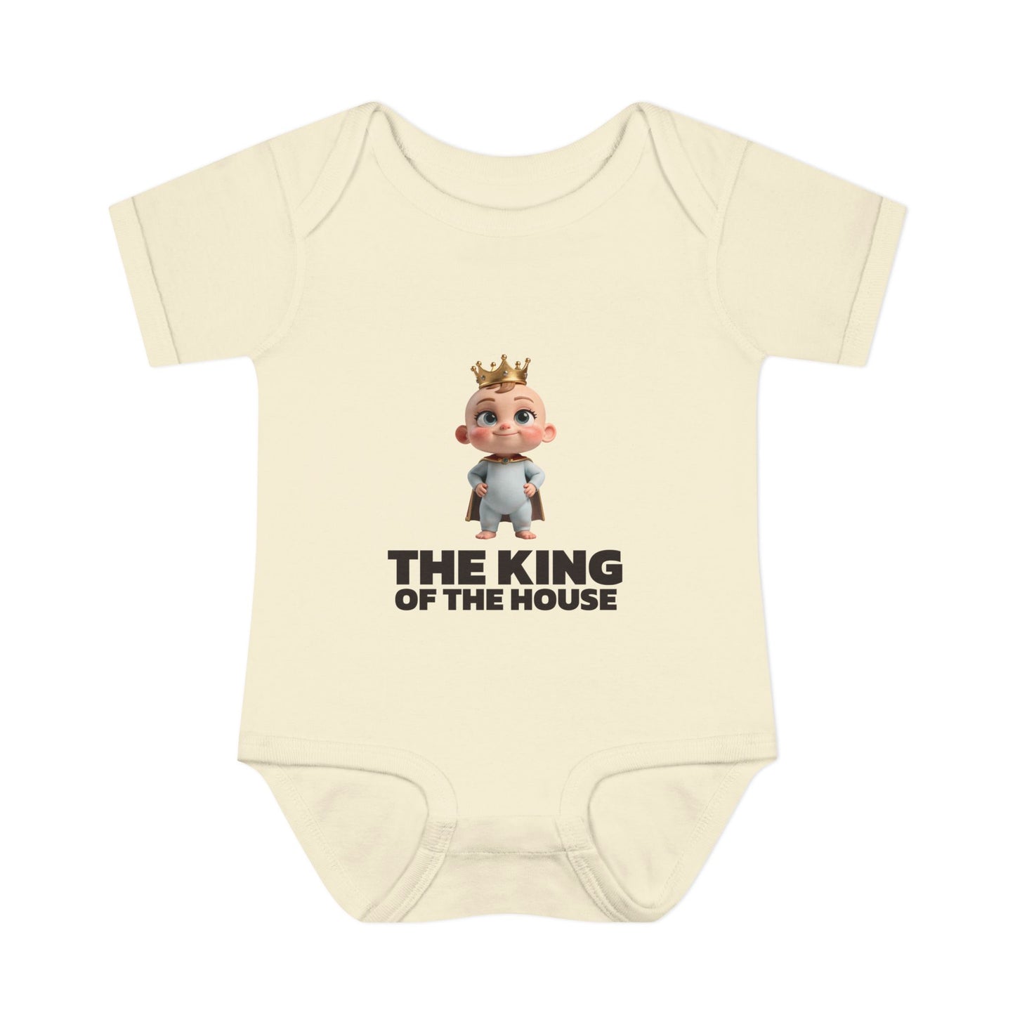 Baby Bodysuit — "The King of the House" Cute Crowned Baby Onesie