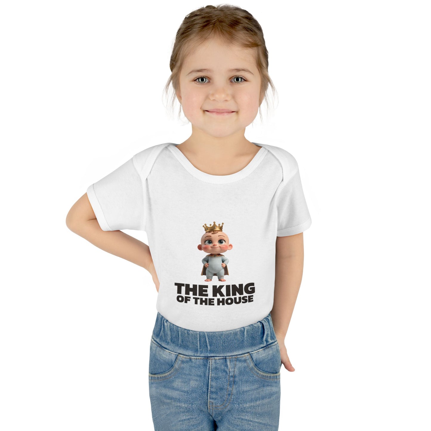 Baby Bodysuit — "The King of the House" Cute Crowned Baby Onesie